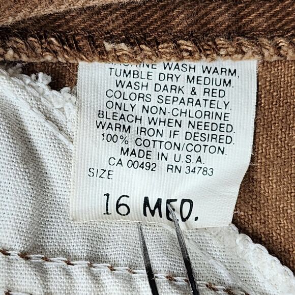 Vintage Lee Jeans Womens 16 Brown High Rise Tapered Leg Cotton Denim Casual - Picture 5 of 11